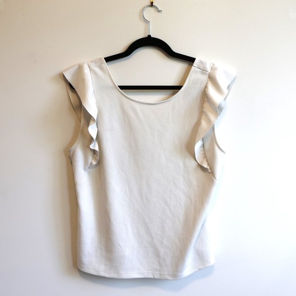 White Frilly Blouse - Picture 1 of 3